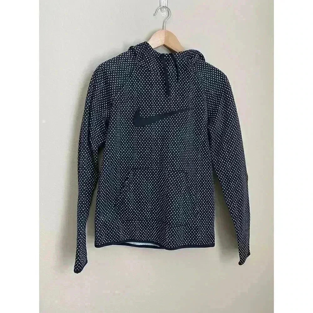 Nike Dri-Fit‎ Patterned Hoodie Black Size Small